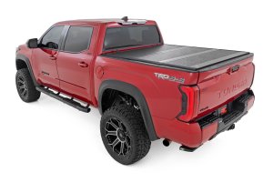 Toyota Tundra Bed Cover - Rough Country - Hard Low Profile, Tri-Fold, Cargo Management - '22-'25 Toyota Tundra Bed Cover - Rough Country - Hard Low Profile, Tri-Fold, Cargo Management - '22-'25